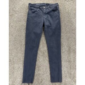 AG Adriano Goldschmied Jeas Womens 26 Blue‎ Gray Legging Ankle Super Skinny Fray